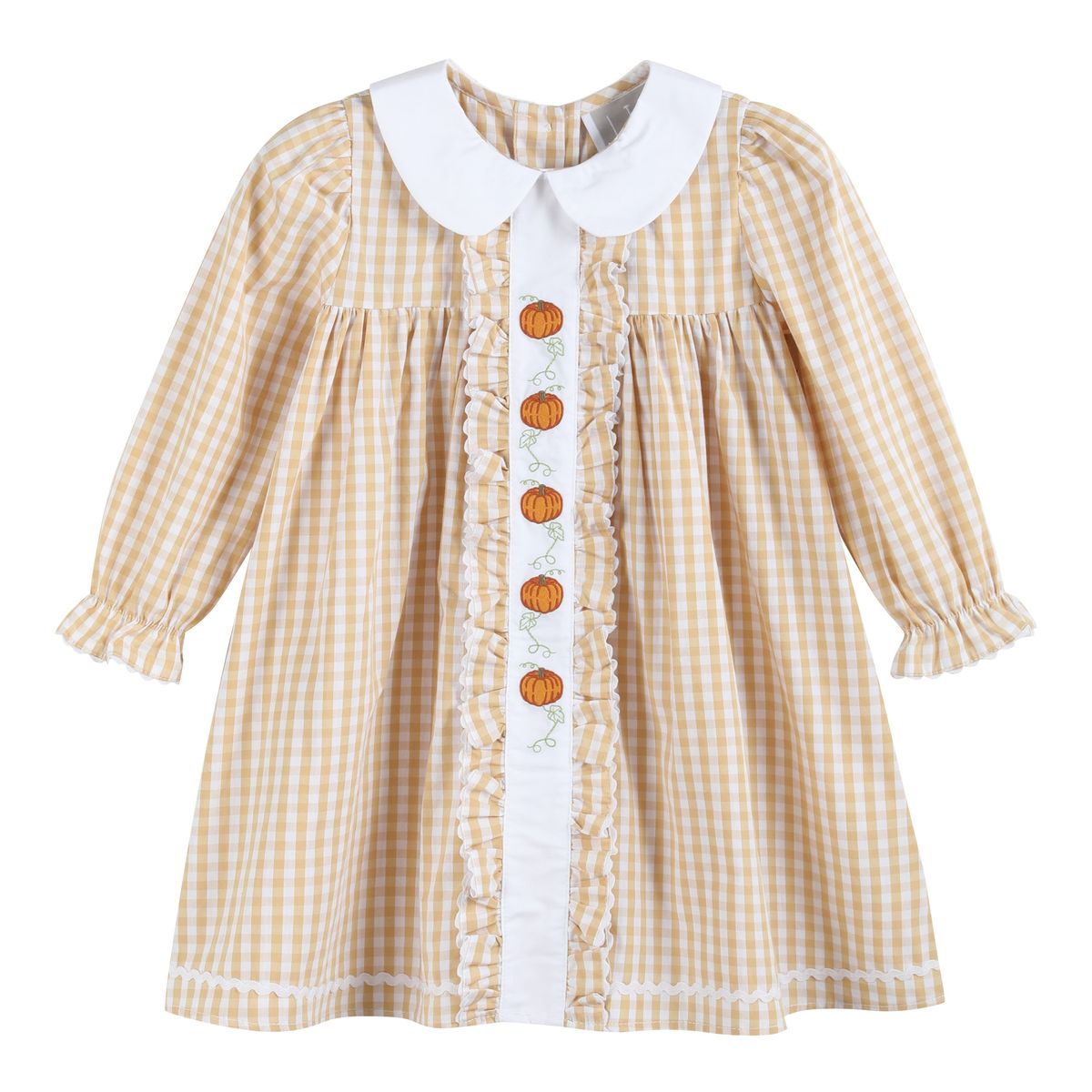 Gingham Pumpkin Ruffle Dress