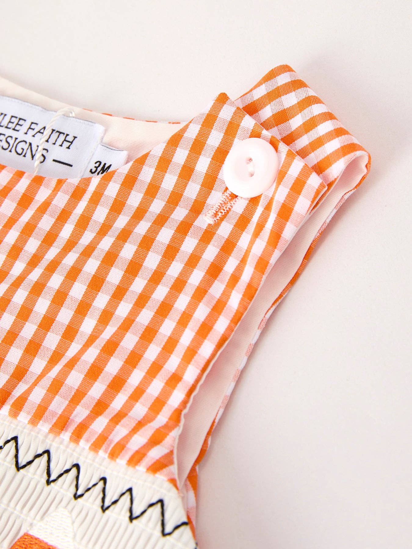 Orange Halloween Embroidery Smock Longall