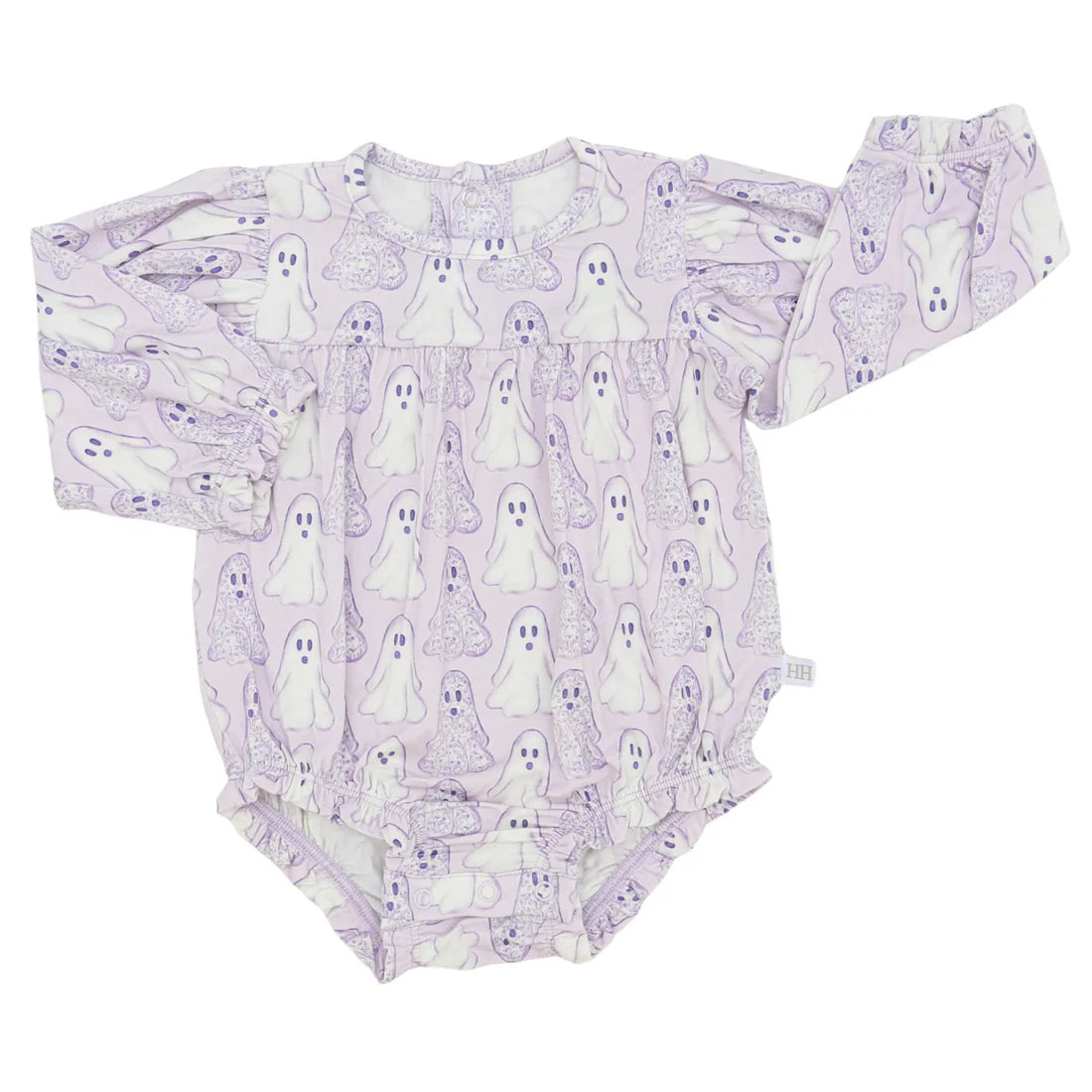Purple Floral Ghosts Bamboo Bubble