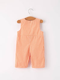 Orange Halloween Embroidery Smock Longall