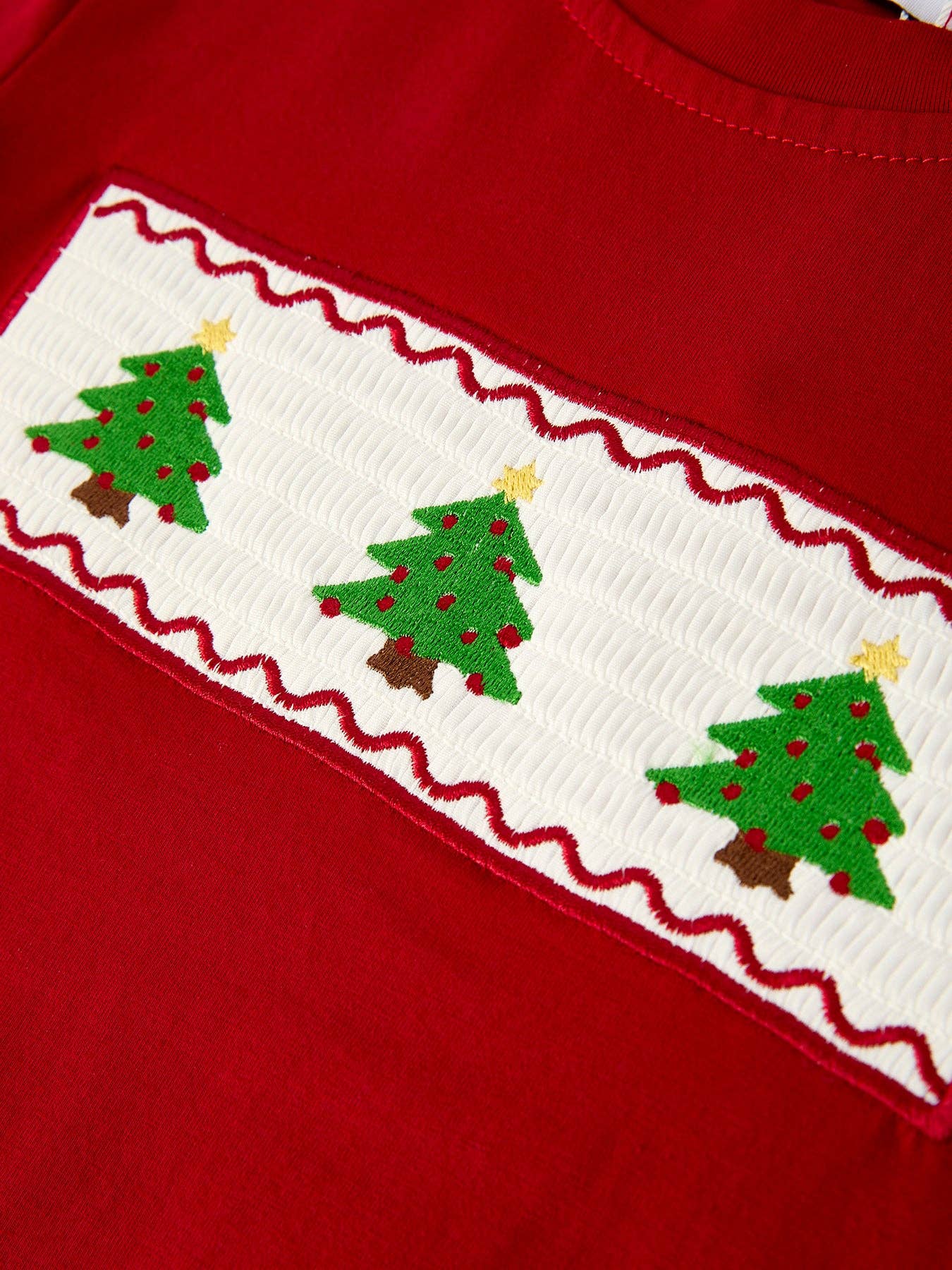 Christmas Smocking Tree Plaid Boy Set