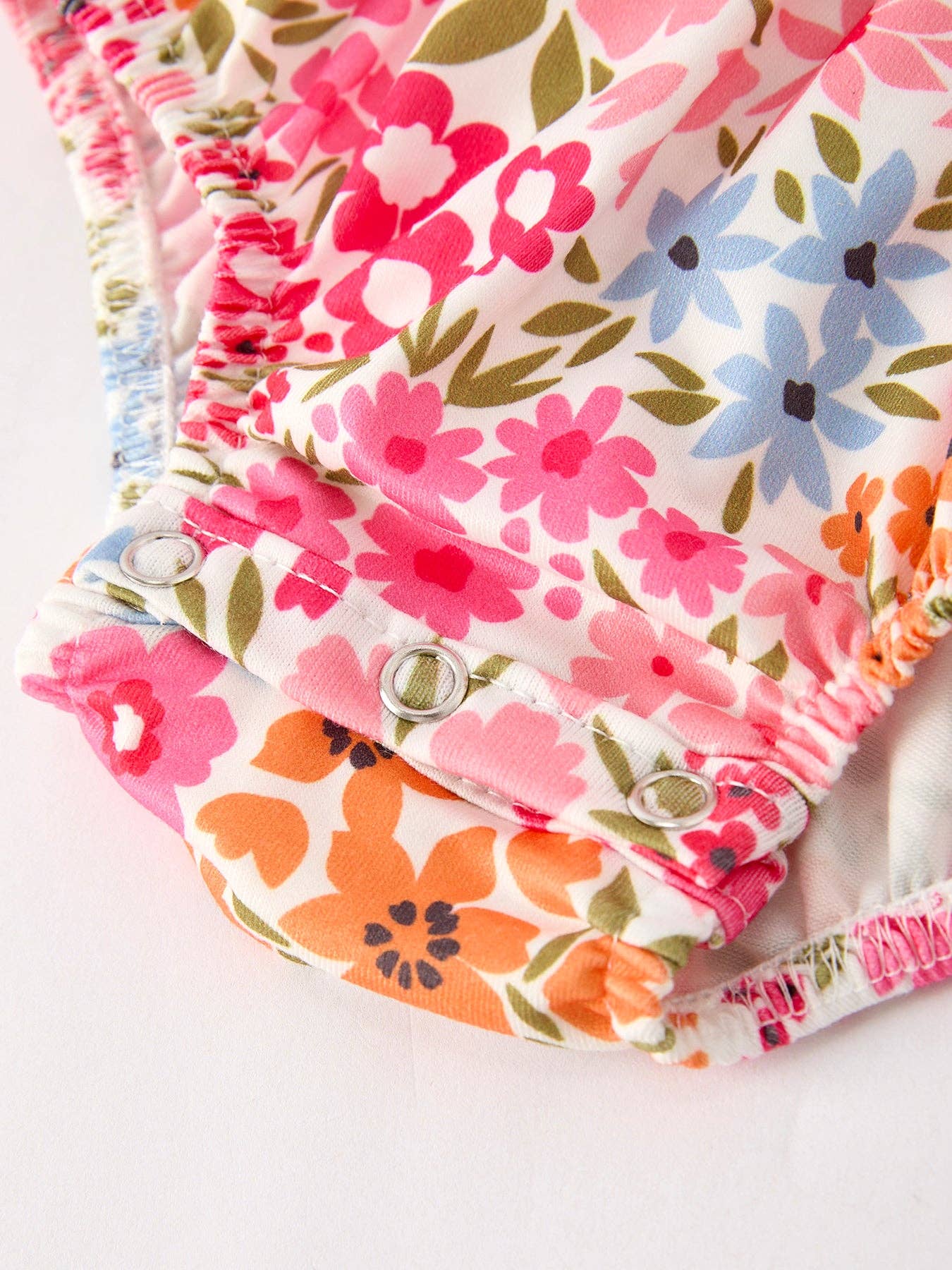 Pumpkin Bow Embroidered Smock Bubble