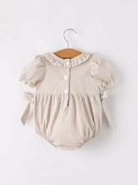 Pumpkin Smock Plaid Bubble