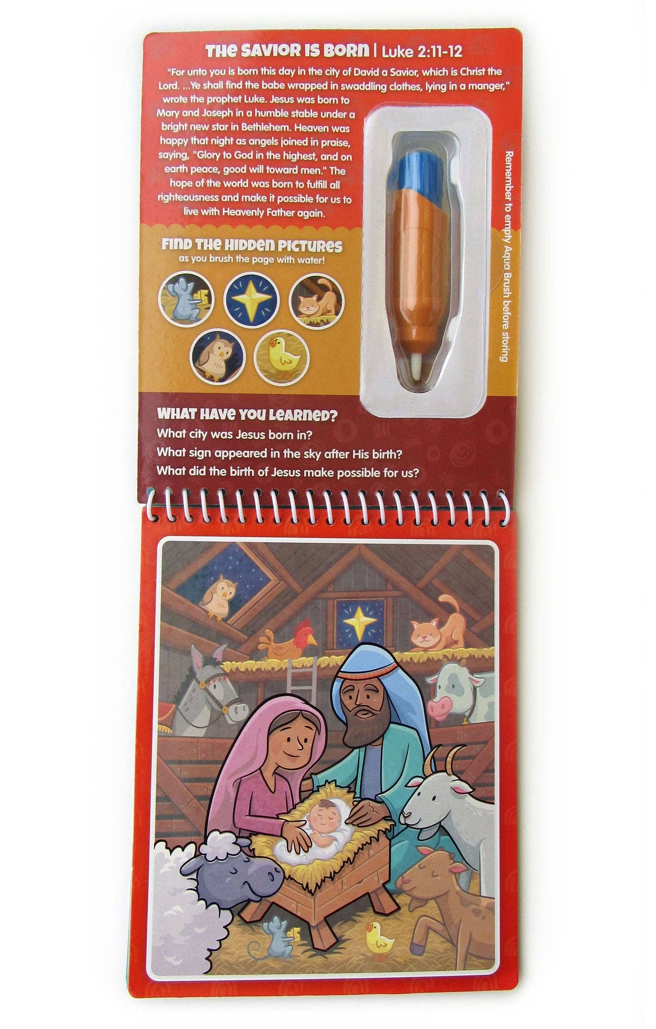 New Testament Water Brush Reusable Activity Book
