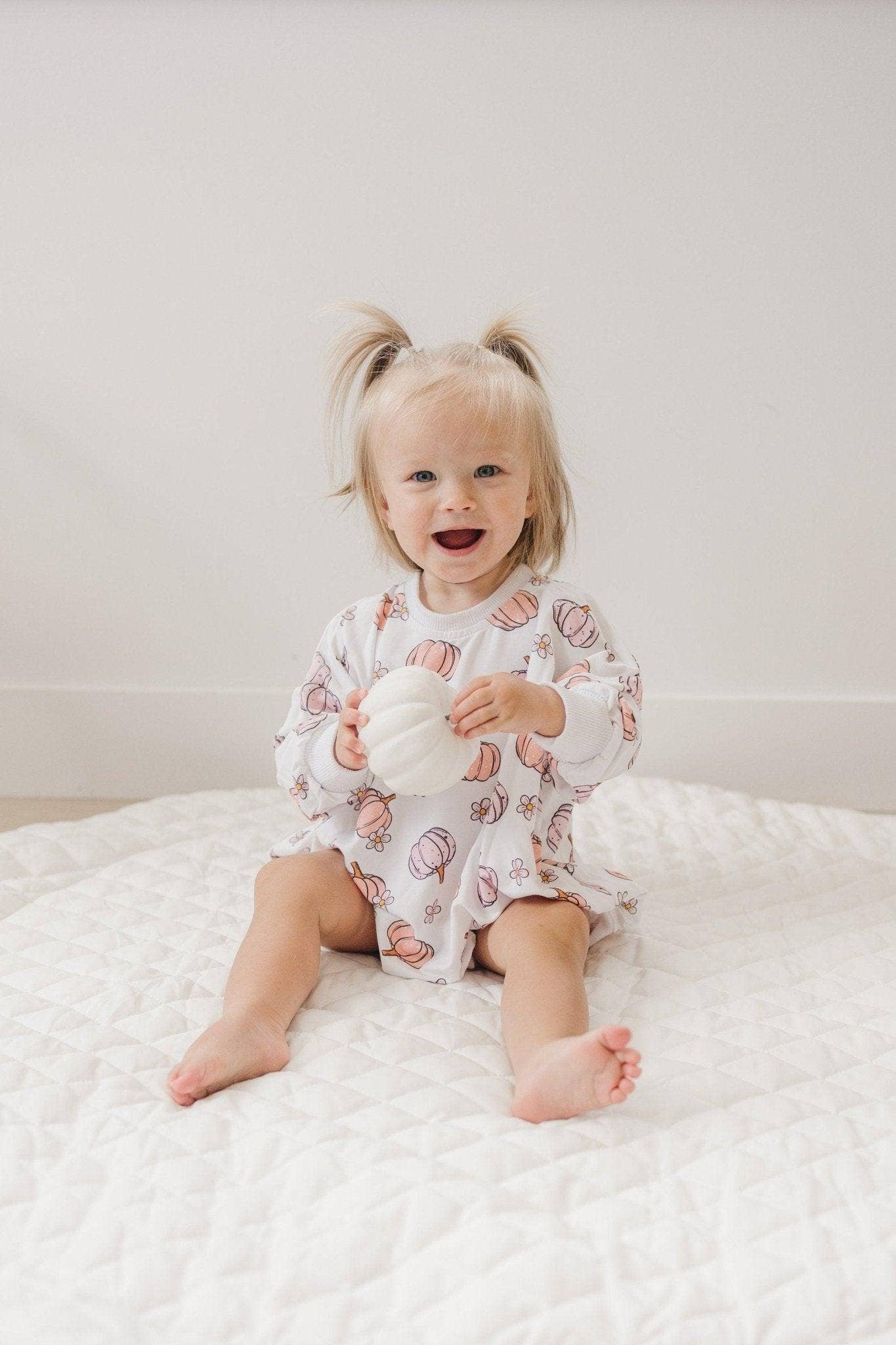 Pastel Pumpkins Bamboo Bubble Romper