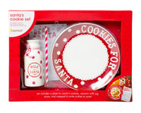 Christmas Santa's Milk Jug, Plate and Dear Santa Notepad Set