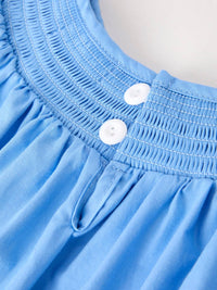 Blue Pumpkin Smock Embroidery Dress