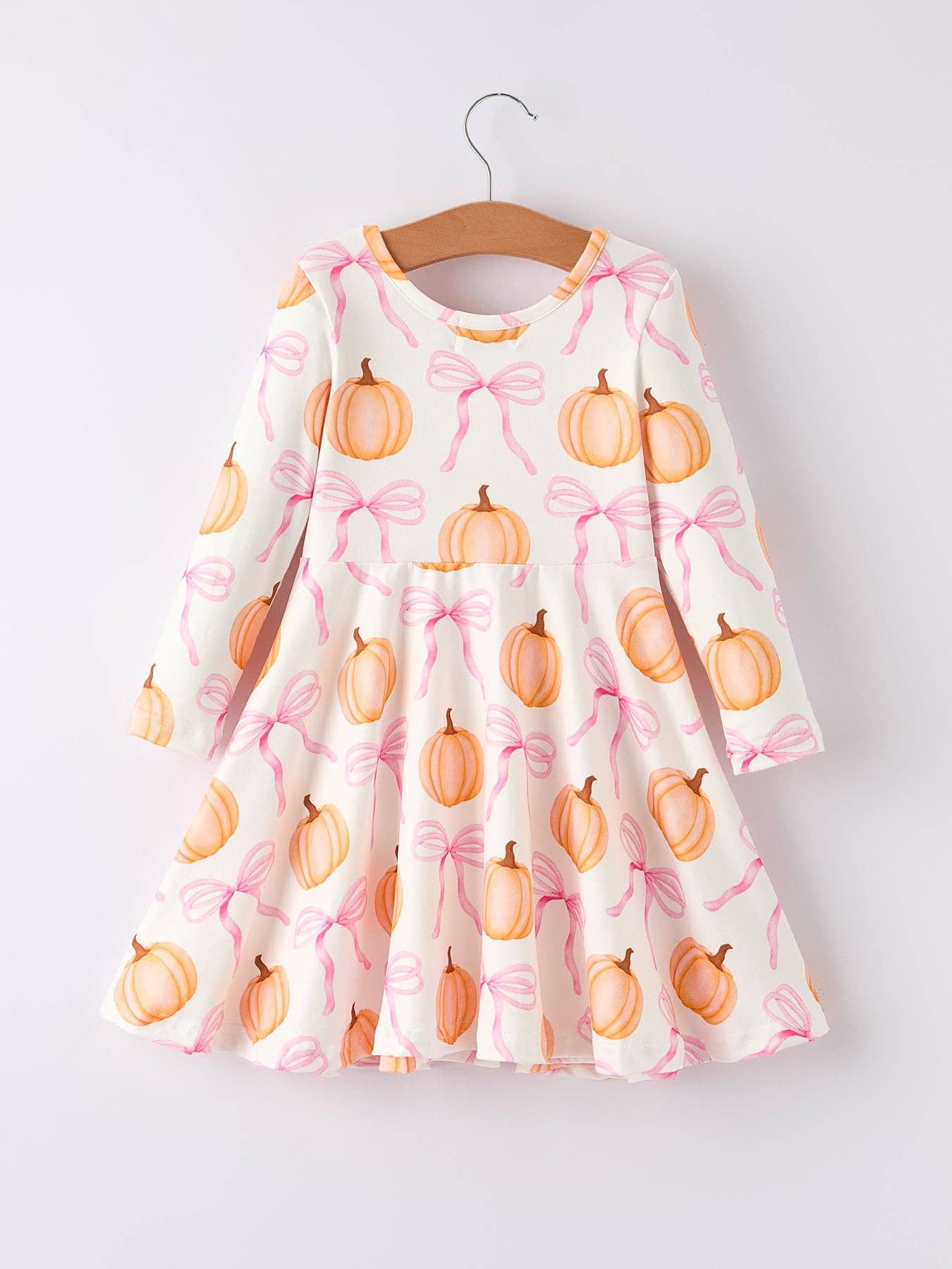 Halloween Pumpkin Bow Twirl Dress