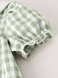 Pumpkin Plaid Applique Dress