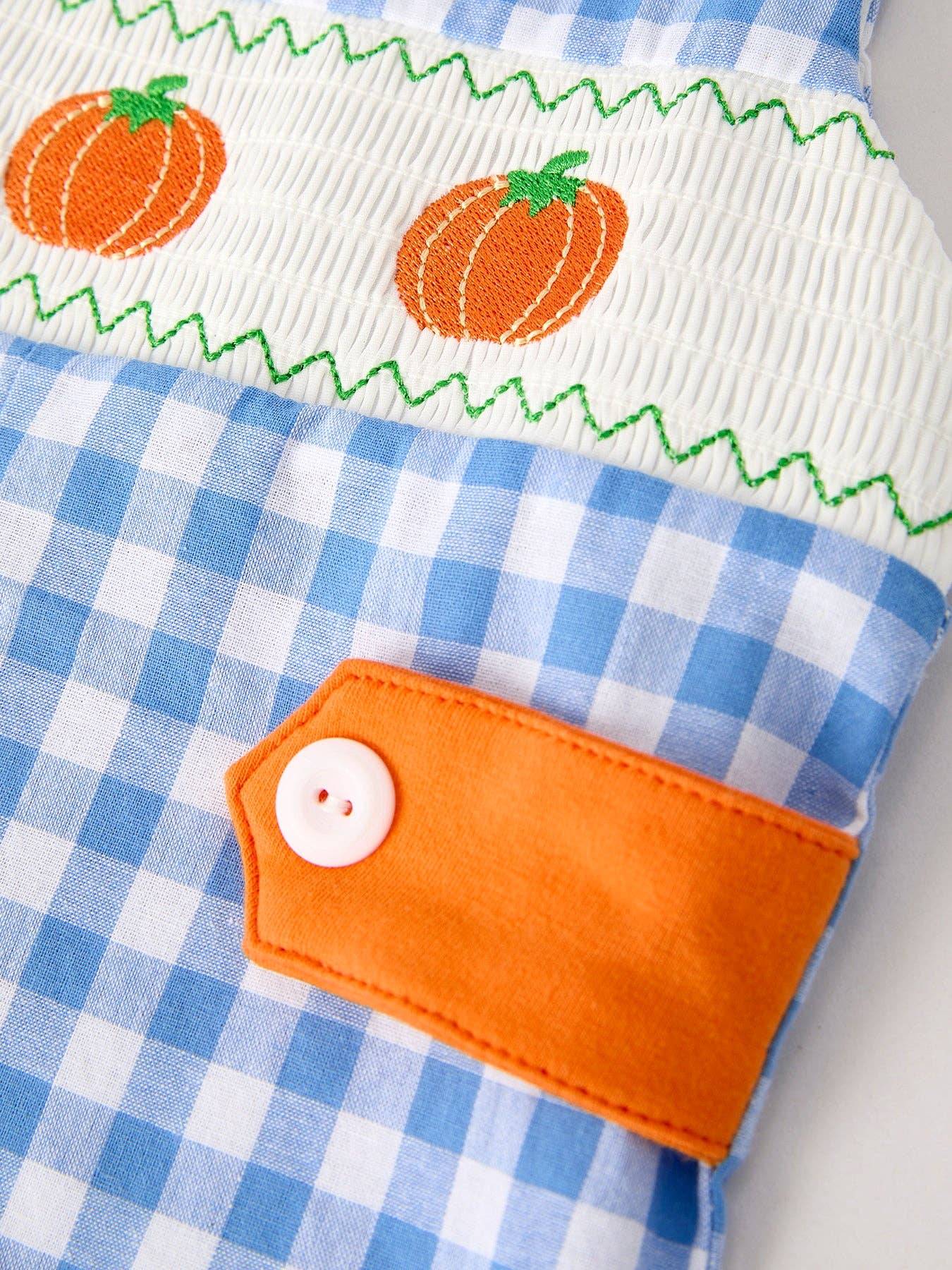 Blue Pumpkin Smock Embroidery Longall