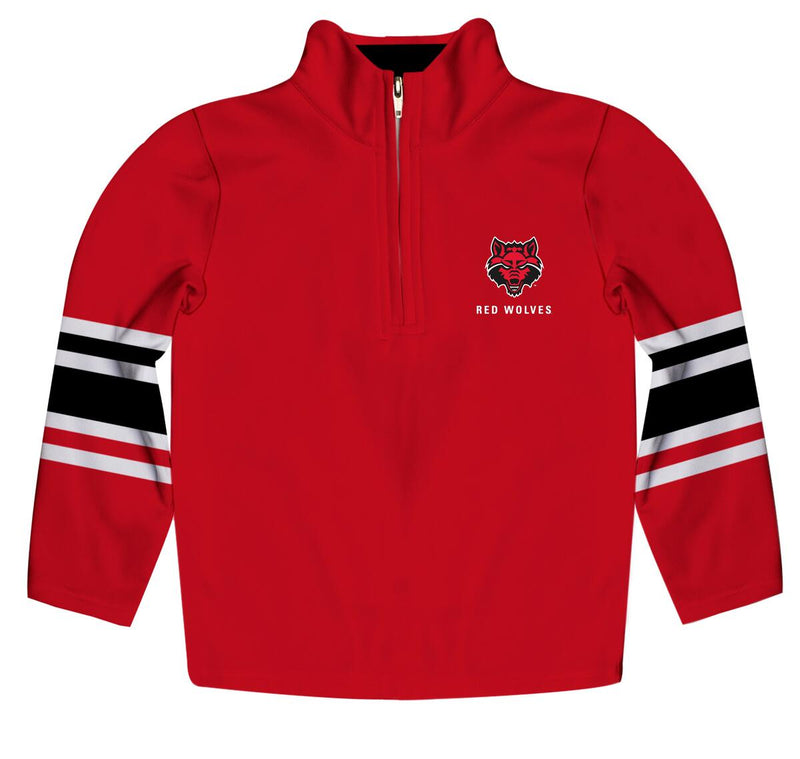 Arkansas State Red Wolves Red Fleece Quarter Zip Pullover