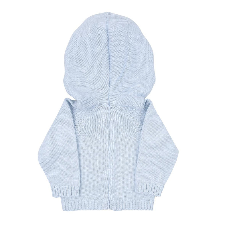 Essentials Knits Blue Hooded Zip Pullover