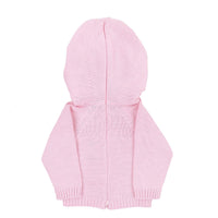 Essentials Knits Pink Hooded Zip Pullover