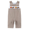 Pumpkin & Corn Tractor Smocked Jon Jon Romper