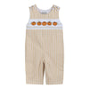 Gingham Pumpkin Overall Romper