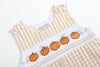 Gingham Pumpkin Overall Romper