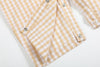 Gingham Pumpkin Overall Romper