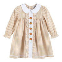Gingham Pumpkin Ruffle Dress