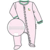 Mini Mallard Pink Ruffle Zipper Footie