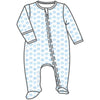 Precious Pumpkins Blue Zipper Footie