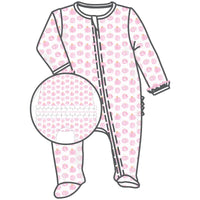 Precious Pumpkins Pink Ruffle Zipper Footie