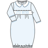 Little Brother Smocked Gathered Gown