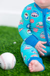 Baseball Patches Convertible Romper