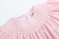 Pink and White Smocked Bishop Dress