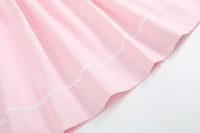 Pink and White Smocked Bishop Dress