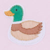 Mini Mallard Pink Ruffle Zipper Footie