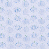 Precious Pumpkins Blue Zipper Footie