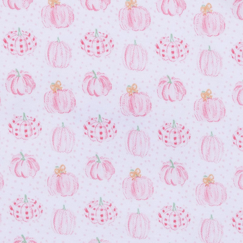 Precious Pumpkins Pink Ruffle Zipper Footie