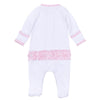 Santa Baby First Christmas Ruffle Zip Footie - Pink