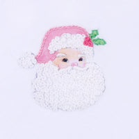 Santa Baby First Christmas Ruffle Zip Footie - Pink