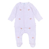 Touchdown Cutie Pink Embroidered Ruffle Footie