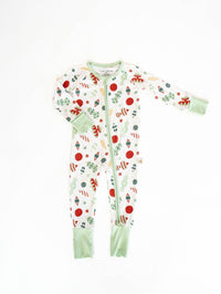Christmas Baubles Zipper Romper