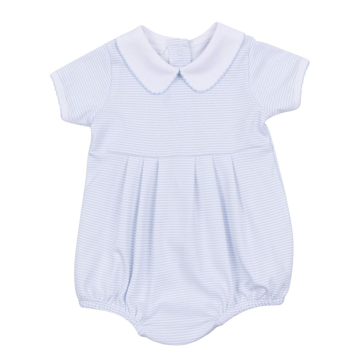 Mini Stripes Light Blue Collared Bubble