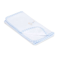 Silly Goose Light Blue Receiving Blanket
