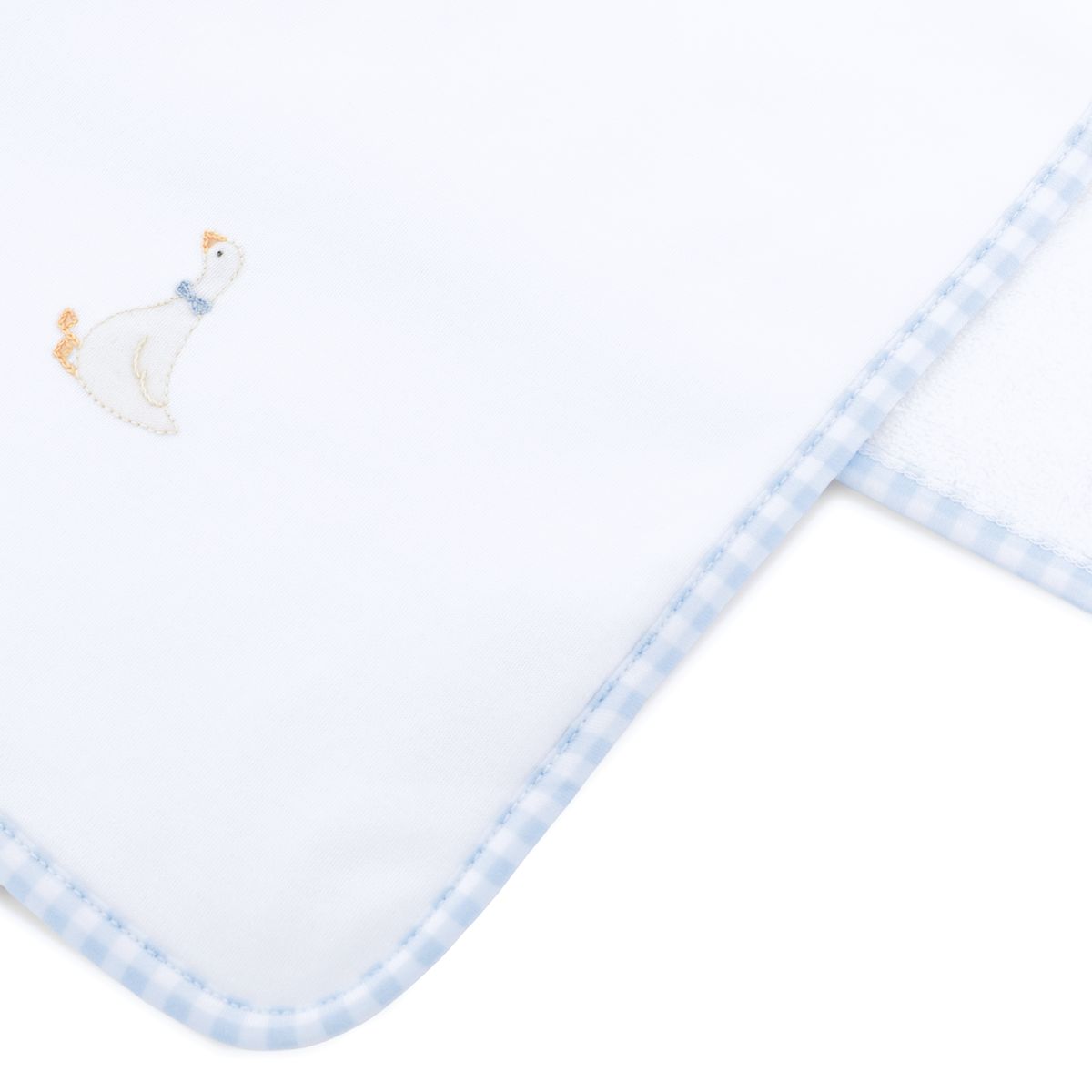 Silly Goose Light Blue Receiving Blanket