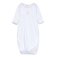 Silly Goose Pink Gathered Gown