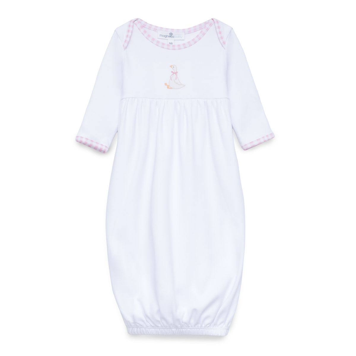 Silly Goose Pink Gathered Gown