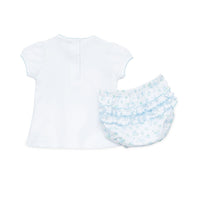 Eloise's Classics Sky Blue Smocked Ruffle Diaper Cover Set