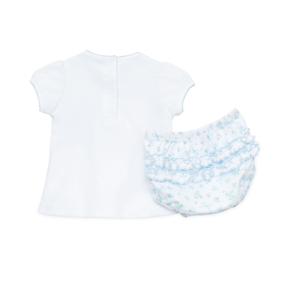 Eloise's Classics Sky Blue Smocked Ruffle Diaper Cover Set