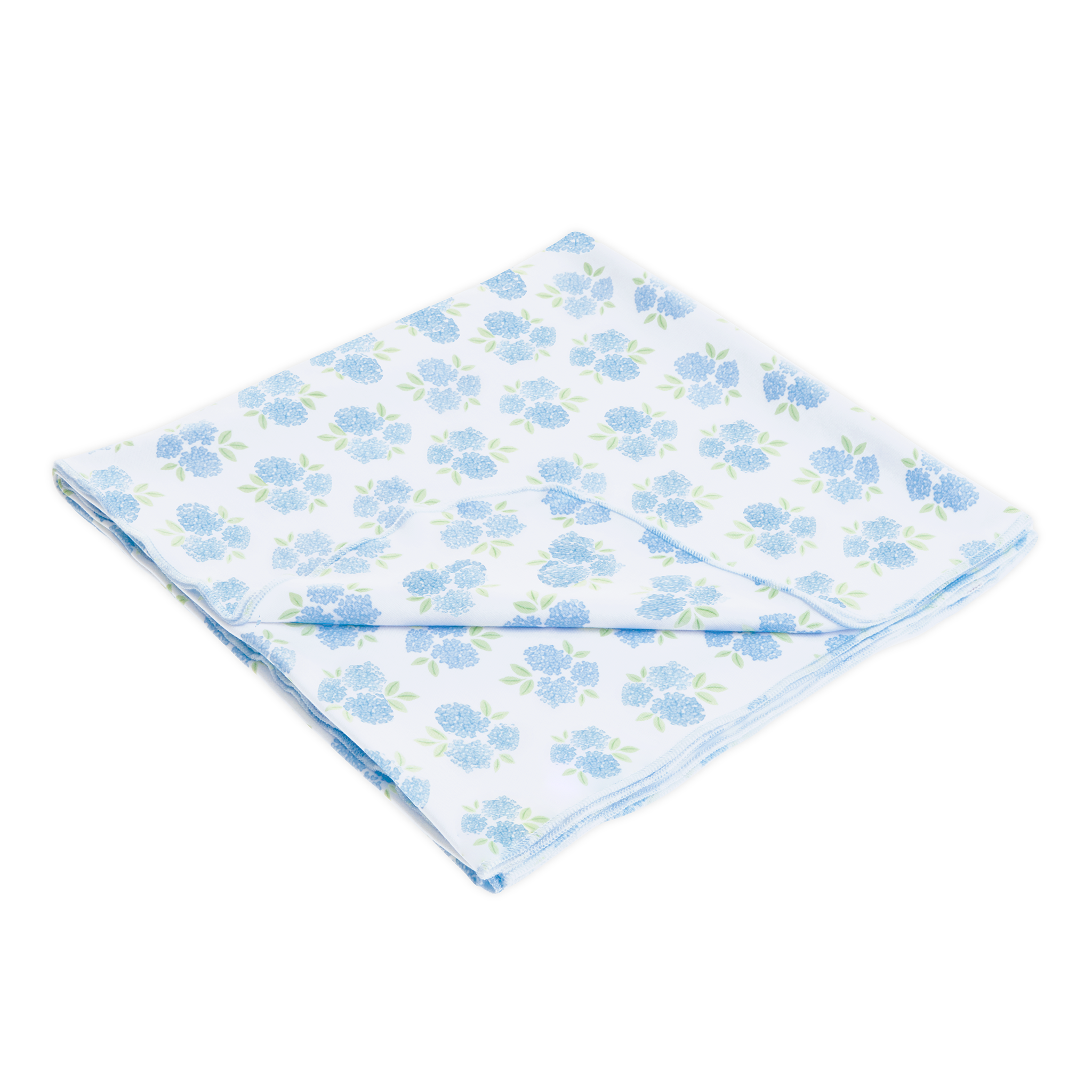 Dreamy Hydrangeas Sky Blue Print Swaddle Blanket