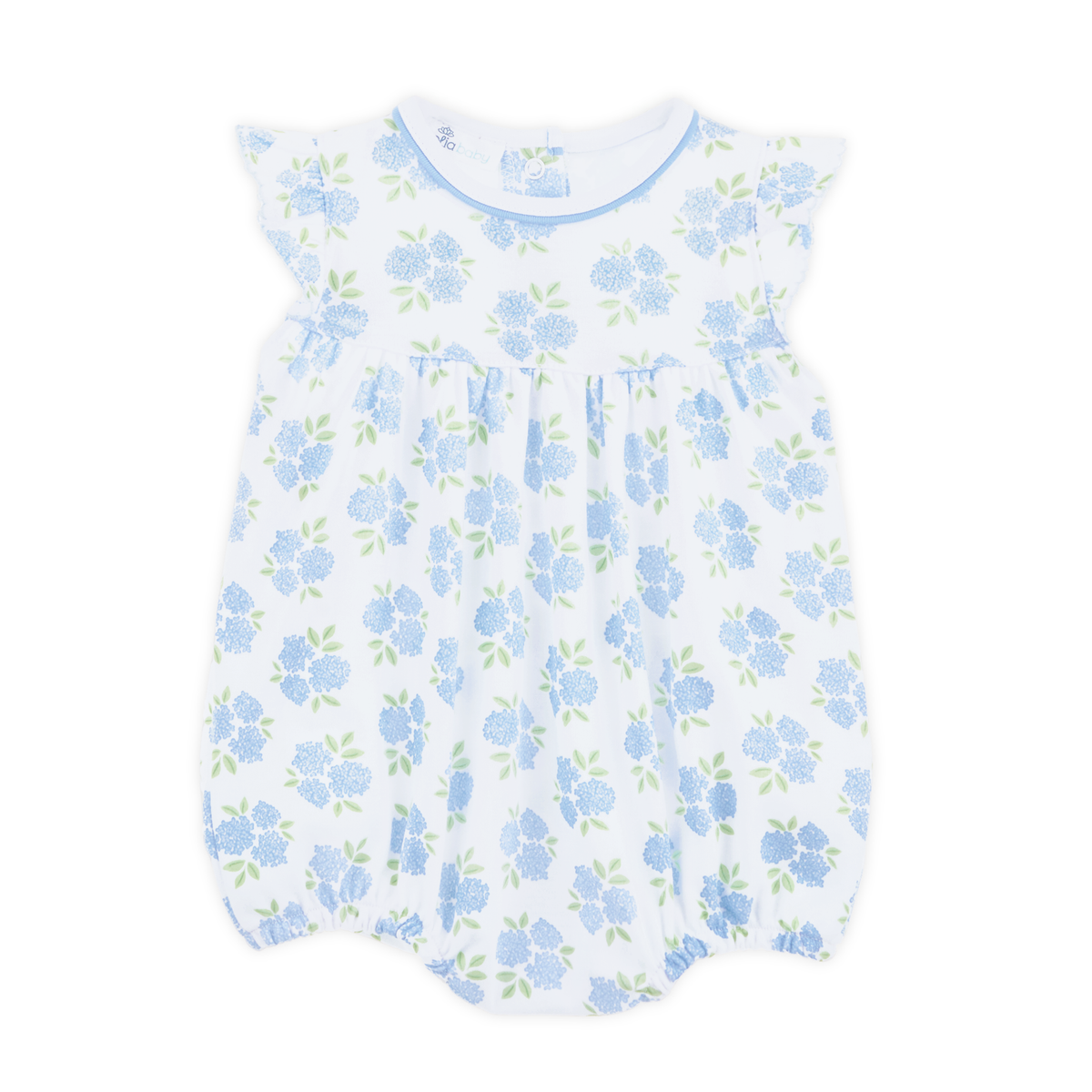 Dreamy Hydrangeas Sky Blue Print Flutters Bubble