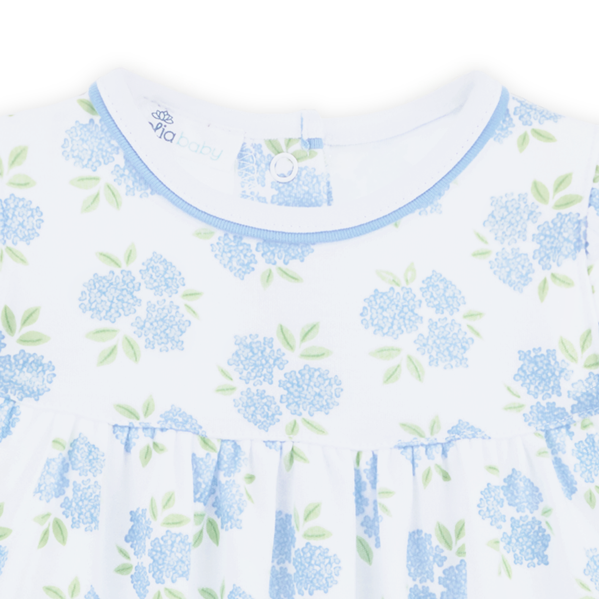 Dreamy Hydrangeas Sky Blue Print Flutters Bubble