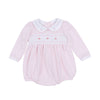 Mia Classics Pink Smocked Collared Bubble