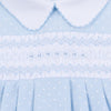 Lucas Classics Light Blue Smocked Collared Bubble