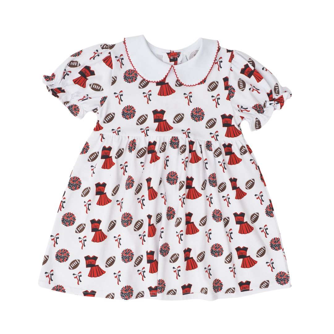 Varsity Red and Black Collins Classic Dress