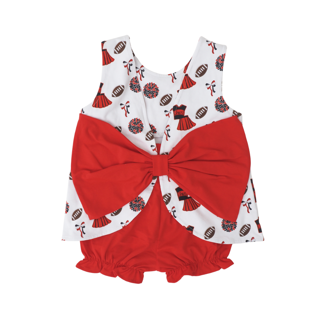 Varsity Red and Black Blaire Bow Back Set